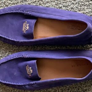 Coach Purple Suede Loafers